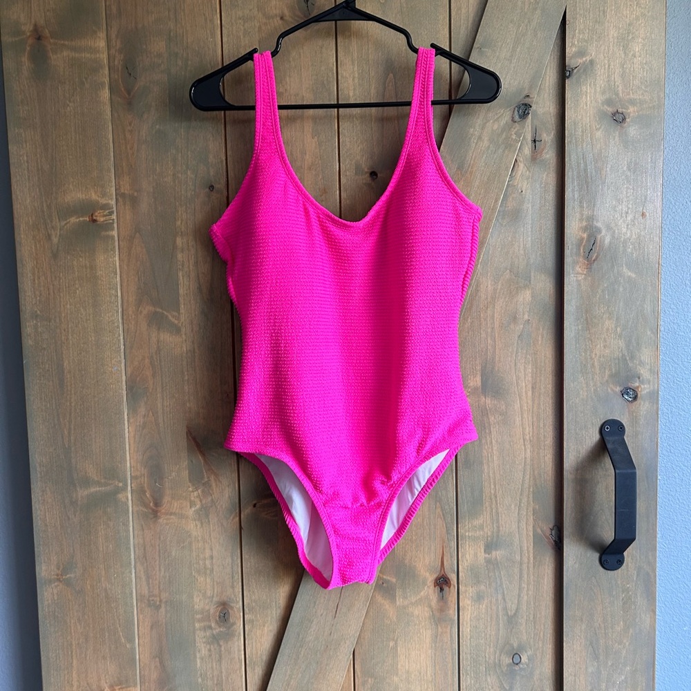 Freshwater Hot Pink Textured Swimsuit